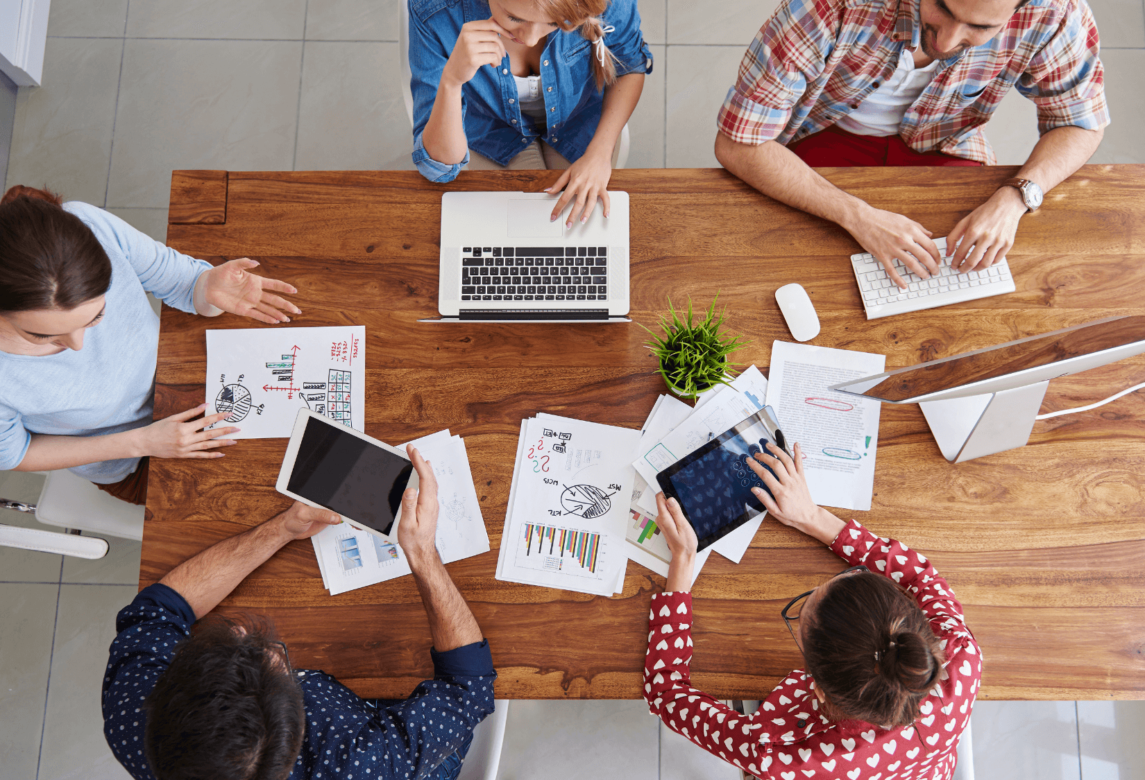 team working together